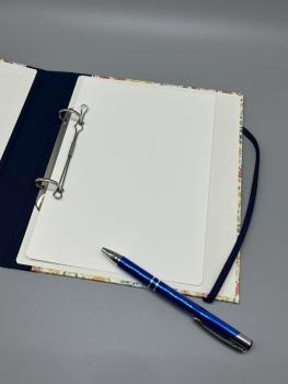 Ringbuch Planer A5 blau Ringmechanik Stift